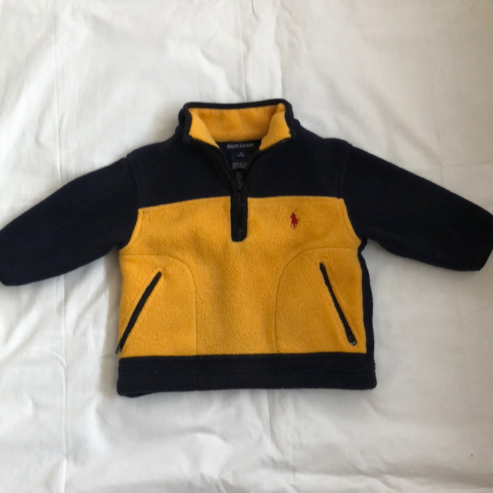 Ralph Lauren 1/4 Zip Fleece  6-12 months NICE
